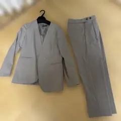 a.v.vグレー ダブルブレスト パンツスーツ M