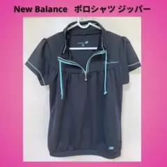 New Balance ポロシャツ ジッパー 無地 半袖 レディースのサムネイル