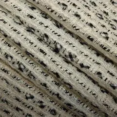 綿・ポリ ファンシーツイード 1.5m 生成