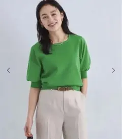 green label relaxingスクエアネックプルオーバーニット