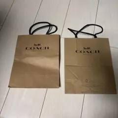 COACH ブラウン ショッピングバッグ 中型二枚セット