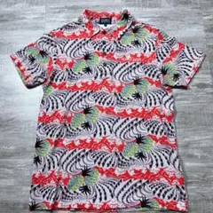 美品 PEARLY GATES パーリーゲイツ アロハデザイン 総柄 ポロシャツ