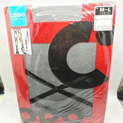 COPO 廃盤希少 クロス柄 パンスト 黒 M-L 新品