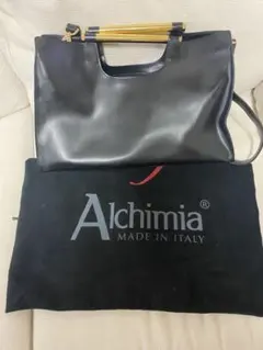 最終値下げ★美品Alchimia(アルキミア)/トートバッグ/黒×ゴールドのサムネイル
