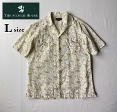THE SCOTCH HOUSE オープンカラーシャツ コットンリネン i90