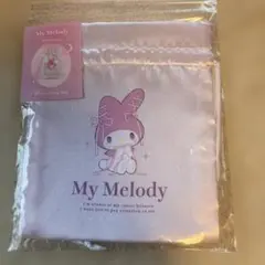 新品　未開封　My Melody サテン　巾着　ピンク