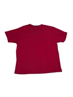 【POLO】赤 半袖 Tシャツ ポケット付き　XLサイズ 古着　海外