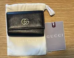 美品 GUCCI キーケース 6連 ブラック 現行 771156・0416 ロゴ - メルカリ