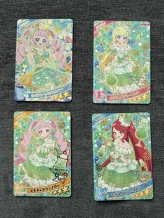 ひみつのアイプリカード ポッピンハートバズリウム、ぷるるんゼリーメロン 4枚