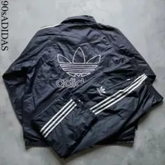 90s old adidas ヴィンテージ ブラックナイロンセットアップ上下