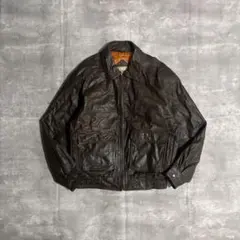 牛革 Real Love レザーボンバージャケット A-2型 ブラウン L 短丈