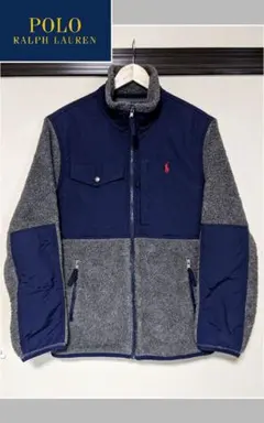 【POLO RALPH LAUREN】フリースジャケット/無地/刺繍/ロゴ/美品