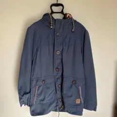 ネイビー フード付き カジュアルジャケット