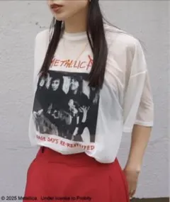【新品】METALLICA SHEER TEE Tシャツ シアーシャツ 白 半袖