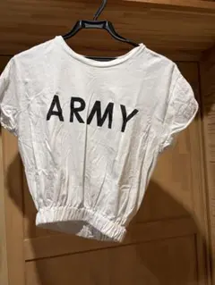 ARMY ロゴ ショート丈 Tシャツ ホワイトのサムネイル