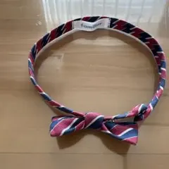 familiar 赤と紺のストライプ ネクタイ