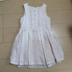 anyFAM フォーマルワンピース ツイード調 プリーツスカート サイズ120
