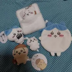 ちいかわシリーズおふとんリールパスケース・ハチワレポーチ・マスコット計５点