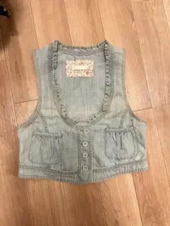 ライトブルーデニムノースリーブジャケット