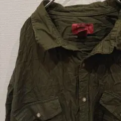 希少 ✨️【4XL~】 ミリタリーシャツ オリーブ ビッグサイズ オーバーサイズ