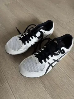 asics 陸上スパイク ホワイト ブラック 24.5cm - メルカリ