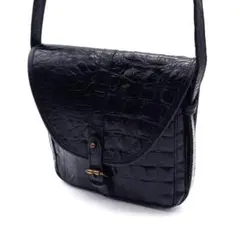 Mulberry マルベリー ショルダーバッグ チェック クロコ レザー 黒