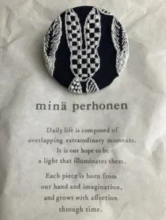 mina perhonen 希少　マトリョーシカ　ブローチ大　新品　コサージュ SALE】 mina perhonen ミナペルホネン matryoshka マトリョーシカ