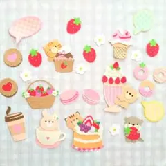 クラフトパンチ いちごスイーツセット アルバム 壁面飾り