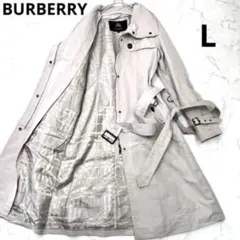 【極美品】BURBERRY トレンチコート ベルト付き レディース L