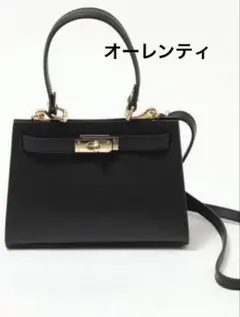 美品】AULENTTI ベルトバッグ ショルダーバッグ ブラック レザー 2026 