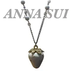 極美品】アナスイ いちごモチーフ ロングネックレス ゴールドチェーン 