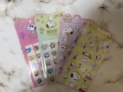 スヌーピー シールセット 4枚 おはじき 肉球