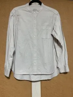 無印良品　ノーカラーコットンシャツ　バンドカラーシャツ