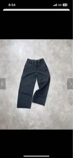 【Chikashitsu +】wide denim pants