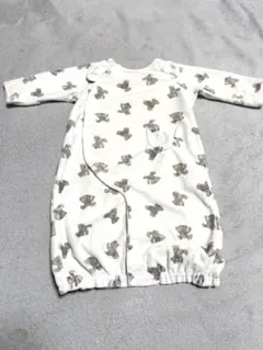 petit main クマ柄 長袖ロンパース F（50〜70）