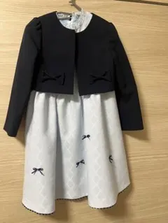 美品✨CHOPIN ショパンフォーマルワンピース スーツ 女の子 リボン 115
