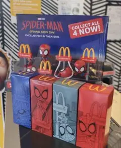海外限定 スパイダーマン x マクドナルド フィギュア 4箱 海外限定 スパイダーマン x マクドナルド フィギュア 4箱コンプリート
