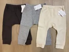 新品 西松屋 ワッフル モンキーパンツ レギンス 3点セット まとめ売り