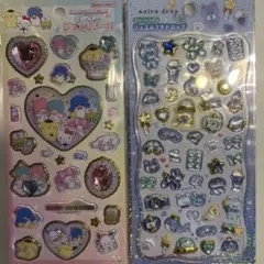 【正規品】サンリオ　キラキラジュエルシール　ジュエルプチドロップシール