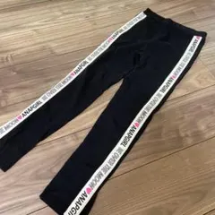 アナップガール　レギンス　ＸＳ　ロゴテープ　黒