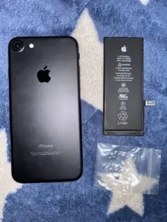 iPhone7 ブラック　基盤+新品バッテリー