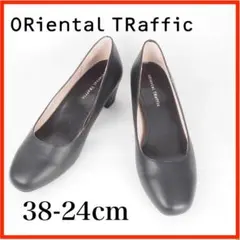 O8898*Oriental Traffic*パンプス*38-24cm*黒