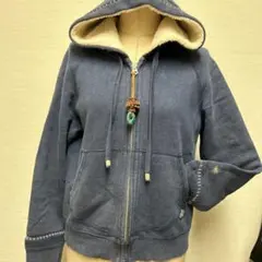 Gohemp フリースライニング パーカー XS ネイビー