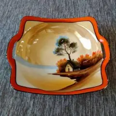 オールドノリタケ絵皿 湖畔風景 飾り皿 アンティーク