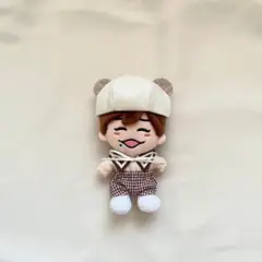 ちびぬい はぴぬい ちびスト 服 くまみみセーラーセット ブラウン×チェック