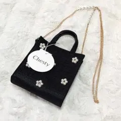 新品タグ付き Chesty チェスティ パールツイードバッグのサムネイル