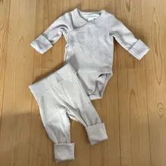 H&M ロンパース パンツ セットアップ ベージュ 62