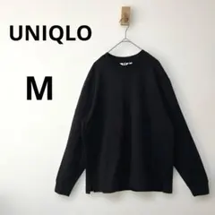 美品　UNIQLO U メンズ　ブラック　M エアリズムコットンクルーネックT