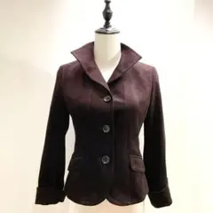 美品　S　東京スタイル ブラウン スウェード風 レディースジャケット キュプラ