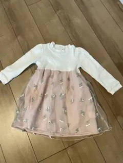 ブランシェス 刺繍入りワンピース 100cm ピンク